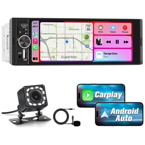 Autoradio Bluetooth 1 Din Con Carplay E Android Auto - Foto 1