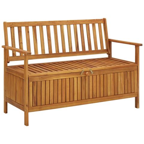 Lusso Casadino -  Cassapanca Da Giardino 120 Cm In Legno Massello Di Acacia - Foto 2