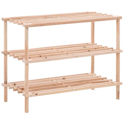 Lusso Casadino -  Scarpiera A 3 Livelli In Legno Massello Di Abete - Foto 2