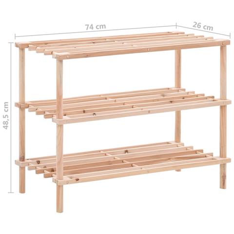 Lusso Casadino -  Scarpiera A 3 Livelli In Legno Massello Di Abete - Foto 6