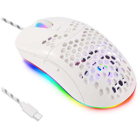 Mouse Da Gioco Rgb Con Porta Type-c White - Foto 1