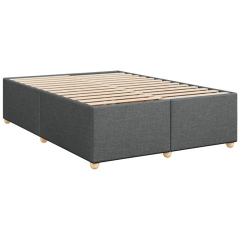 Giroletto a Molle con Materasso Grigio Scuro 140x200cm Tessuto - Foto 9