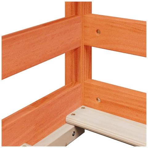 Letto a Castello con Tetto Cera 90x200 cm Legno Massello Pino - Foto 9