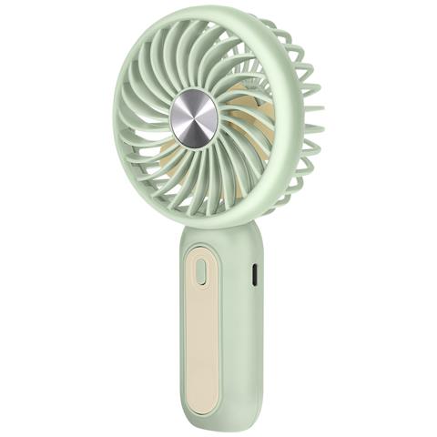 Ventilatore Portatile Silenzioso A 3 Velocità Con Batteria E Supporto Per Telefono, Verde - Foto 1