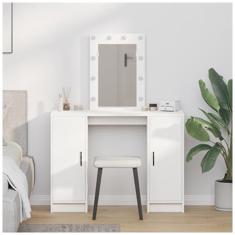 Toeletta con Luci LED Bianca 102x33x135 cm - Foto 2