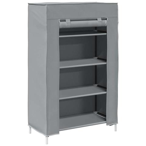 Scarpiera Grigio 60,5x30x97 cm in Tessuto Non Tessuto - Foto 1