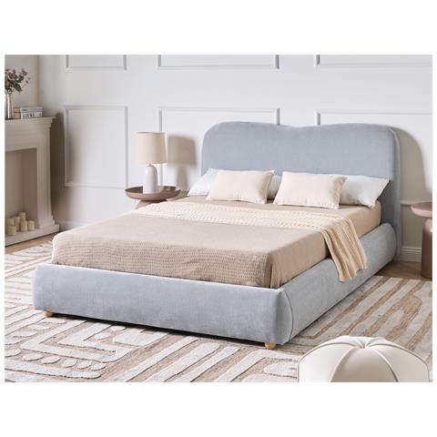 Letto Contenitore Tessuto Blagnac 140 X 200 Cm Azzurro - Foto 1