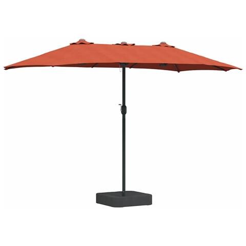 Ombrello da giardino Terracotta 385 x 209 x 244 cm Tessuto - Foto 1