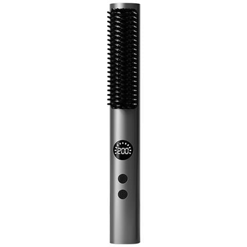 Spazzola Elettrica Lisciante Per Capelli: Temperatura Regolabile, Voltaggio Universale 110-230v Black - Foto 2