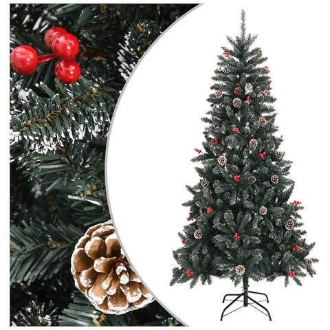 Lusso Casadino -  Albero Di Natale Artificiale Con Base Verde 240 Cm Pvc - Foto 2