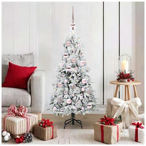 Albero di Natale Artificiale con Rami Pieghevoli Bianco 120 cm - Foto 2