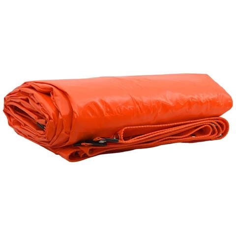 Telo 650g / m² Arancione 4 x 7 m Tela con rivestimento in PVC - Foto 1