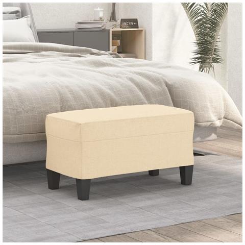 Panca crema 70x35x41 cm in Tessuto - Foto 2