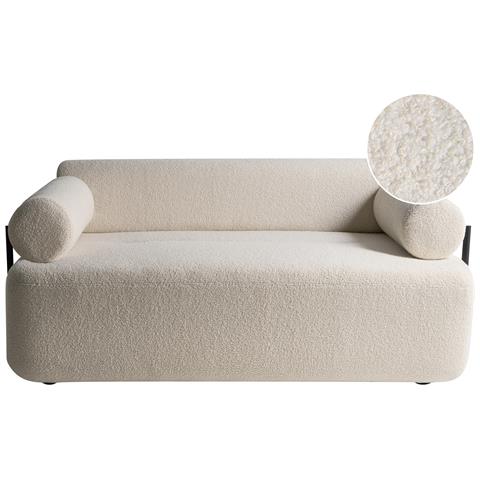 Divano 2 Posti Elva Bouclé Bianco Sporco - Foto 2