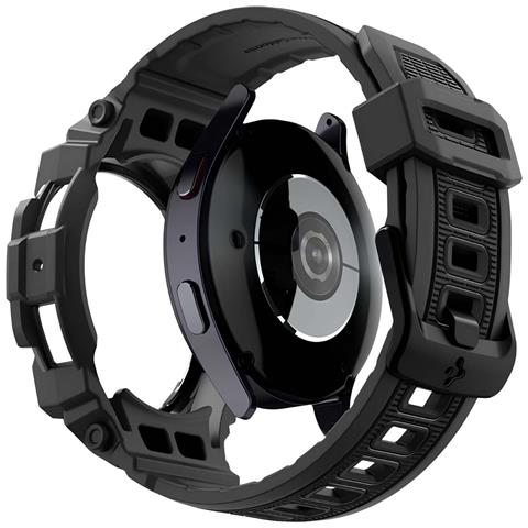 Bracciale + Custodia Per Galaxy Watch 7 44mm Rugged Armor Pro Ultra Resistente, Nero - Foto 1