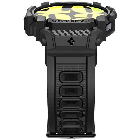 Bracciale + Custodia Per Galaxy Watch 7 44mm Rugged Armor Pro Ultra Resistente, Nero - Foto 5