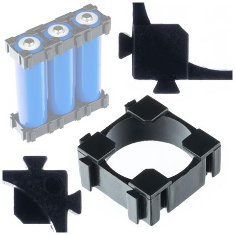 Custodia Per Batteria 1x1 Per 1 Cellula 18650 - Materiale Plastico | Organizzazione E Collegamento Efficiente | Accessori Per Pacchetti Batteria - Foto 1