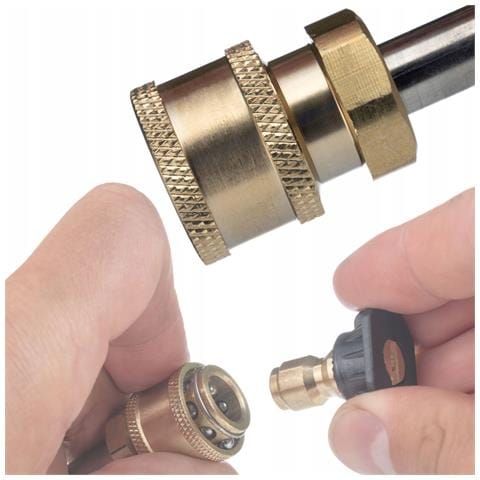 Prolunga Femmina Qrc-easylock Tr22f - Compatibile Con Kärcher Easy!lock | Ottone E Acciaio | Per Schiumogeni E Lance Alta Pressione - Foto 2