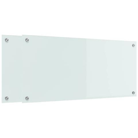 Rivestimento da Cucina 2 pcs Bianco 90 x 40 cm vetro temperato - Foto 1