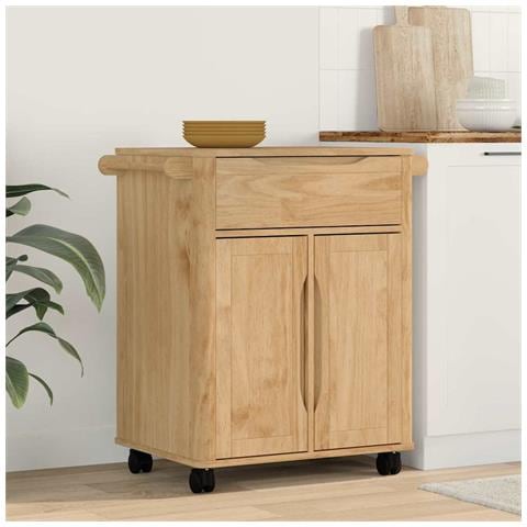 Carrello da Cucina FLORO Marrone cerato 72,5 x 45 x 80 cm - Foto 2