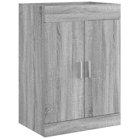 Mobiletto da Bagno Sotto Lavabo Sonoma grigio 56 x 37,5 x 81 cm - Foto 1