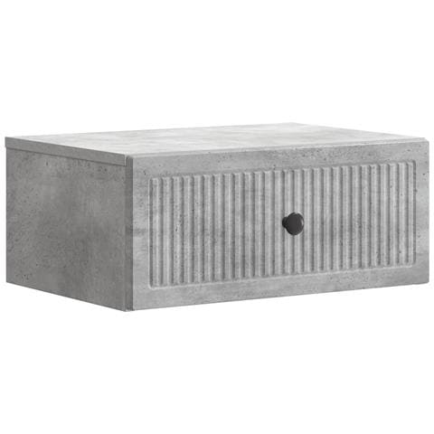 Armadio da Notte con cassetto Grigio Cemento 49 x 34,5 x 20 cm - Foto 1