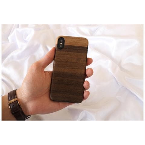 Custodia Per Iphone X /xs, Nero E Marrone - Foto 1