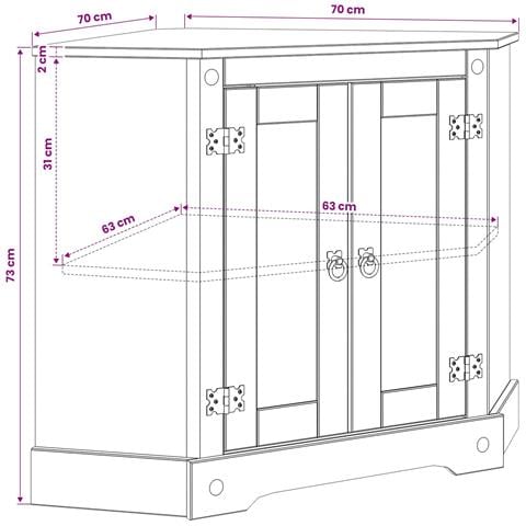 Supporto per Acquario CORONA Marrone 70 x 70 x 73 cm 300 kg - Foto 8