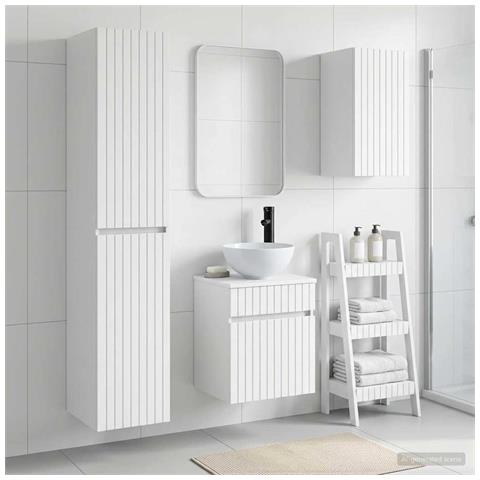 Set di mobili per il bagno 3 pz Bianco 33 x 34,5 x 160 cm - Foto 10
