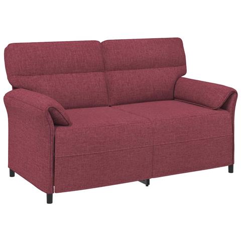 Set di divani 2 pz Rosso Vino Tessuto - Foto 9