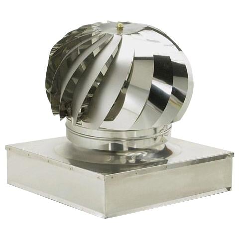 Fumaiolo ventolino quadro 47x47 cm sfera in acciaio inox con cuscinetti - Foto 1