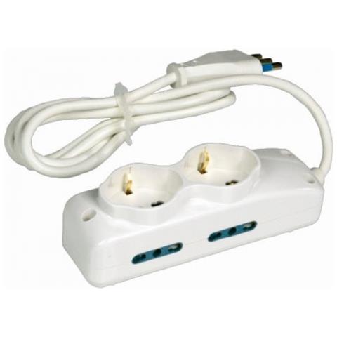 Multipresa 2 prese frontali e 2 laterali Cavo m 1,5 - Foto 2