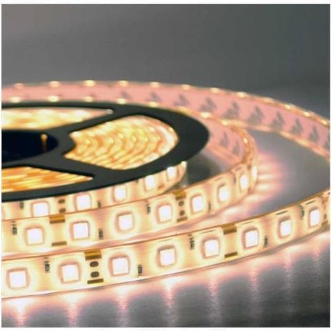 5 Metri Striscia 300 Led 5050 Smd Warm White 5 Mt Luce Bianco Caldo Waterproof Ip68 Per Immersione 12 V Dc luce calda 3000 k - Foto 1