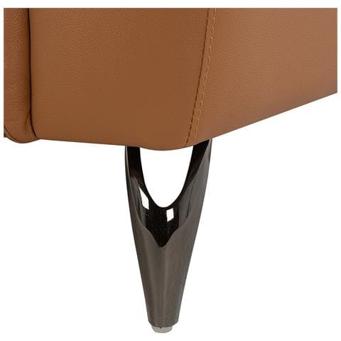 Divano In Pelle Marrone Dorato Narwik - Foto 19