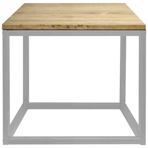 Comodino Icub stile industriale vintage - Bianco - 40x40x45 cm - Foto 1