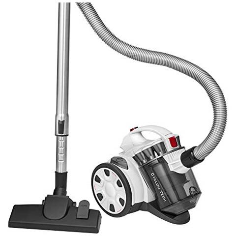 Pc-bs 3039 - Aspirapolvere Eco-cyclon Twin-spin, Sistema Di Microfiltro Quadruplo, Tubo Telescopico In Acciaio Inox (regolabile In Altezza), Regolazione Elettronica Della Potenza, Bianco - Foto 2