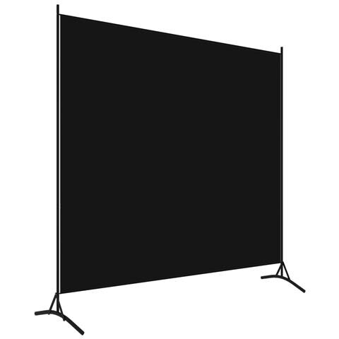 Paravento Nero 175x180 cm in Tessuto - Foto 5