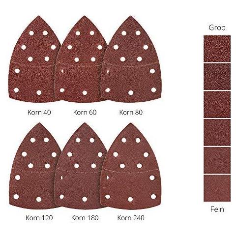Prio-triangolo Sanding Sheets 50 Parti 11 Buche 105 X 152 Mm Grana 60 Per Multi-sander Bosch Prio Ventaro Triangle Grinding-pad Carteggiatura-paper - Foto 4