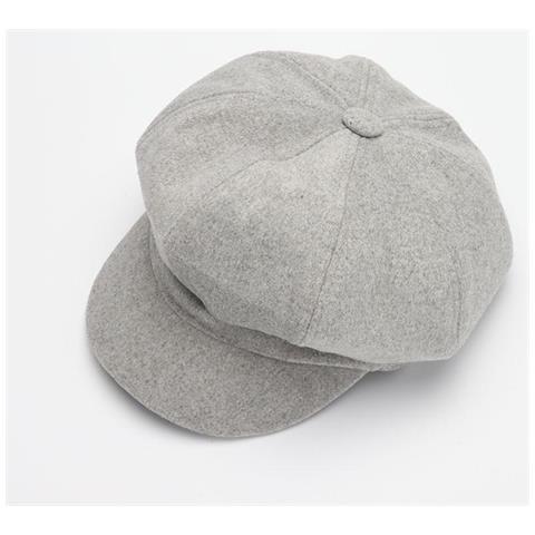 SLOWMOOSE - Berretto Da Strillone Ottagonale Normale Solido Da Donna,  Berretto Da Pittore Casual In Lana Da Uomo [ grigio Chiaro] - ePRICE