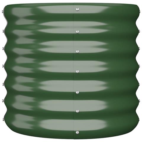 Vaso da Giardino Acciaio Verniciato a Polvere 40x40x36 cm Verde - Foto 3