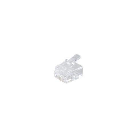 Spina Modulare Basic-s Rj12 Non Schermata Per Cavo Tondo 6 Pin 6 Contatti Occupati Placcato Oro - 1 Pezzo (b - Foto 1
