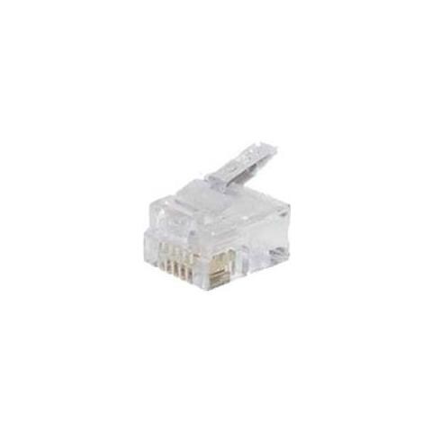 Spina Modulare Basic-s Rj12 Non Schermata Per Cavo Tondo 6 Pin 6 Contatti Occupati Placcato Oro - 1 Pezzo (b - Foto 2