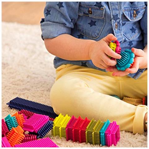 B Giocattoli - Setole - Stackadoos - Set Di Blocchi Stem Ordina E Impila - 68 Blocchi Ad Incastro - Giocattoli Per Bambini Piccoli, Barattolo Con Coperchio - 2 Anni + - Foto 2