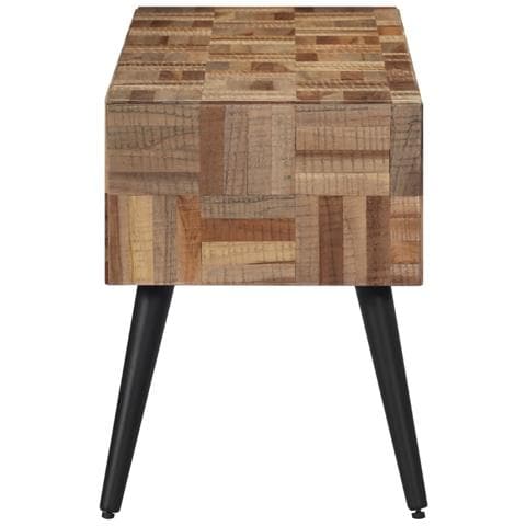 Panca 110x35x45 Cm In Teak Massello Di Recupero - Foto 3