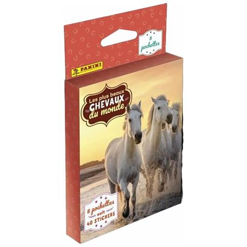 Pacchetto Chrome Panini Le Plus Beaux Chevaux Du Monde 8 Buste - Foto 1
