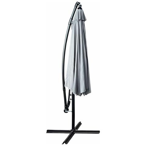 Ombrellone da Giardino ASTER con Protezione UV, Colore Grigio Chiaro, 300x300x45 cm - Foto 2