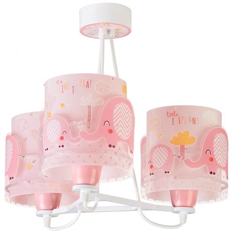 Lampada A Sospensione Per Bambini 3 Luci Little Elephant Elefante Rosa - Foto 2