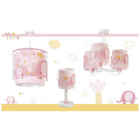 Lampada A Sospensione Per Bambini 3 Luci Little Elephant Elefante Rosa - Foto 5