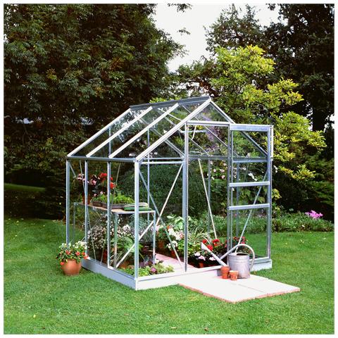 Serra Da Giardino 3,8 M² In Alluminio E Vetro Per Orticoltura + Base - So0170 + So1693 - Foto 1