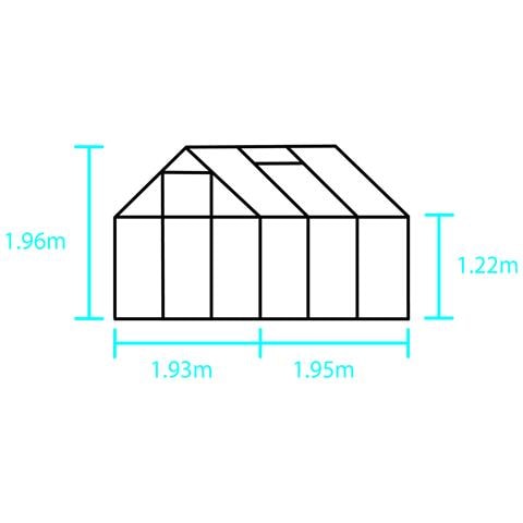 Serra Da Giardino 3,8 M² In Alluminio E Vetro Per Orticoltura + Base - So0170 + So1693 - Foto 3